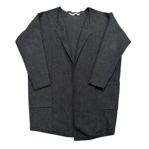 Athleta Chill Chaser Long Line Merino Wool Cardigan Gray Size S